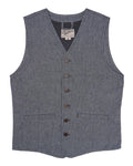 1905 Hauler Vest grey striped linen Pike Brothers