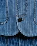 1948 Crafter Vest Blue Wabash Rinsed Pike Brothers