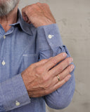 1937 Roamer Shirt blue chambrey Pike Brothers