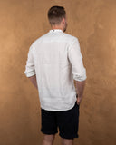 1923 Buccanoy Shirt White Blue Linen Pike Brothers