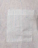 1923 Buccanoy Shirt White Blue Linen Pike Brothers