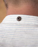 1923 Buccanoy Shirt White Blue Linen Pike Brothers