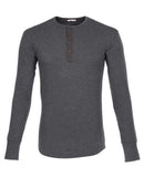 1927 Henley Shirt Long Sleeve grey melange Pike Brothers