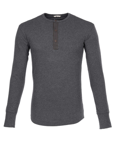 1927 Henley Shirt Long Sleeve grey melange Pike Brothers