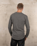1927 Henley Shirt long sleeve grey melange Pike Brothers