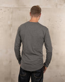 1927 Henley Shirt long sleeve grey melange Pike Brothers