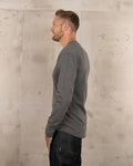 1927 Henley Shirt long sleeve grey melange Pike Brothers