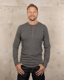 1927 Henley Shirt long sleeve grey melange Pike Brothers