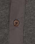 1927 Henley Shirt long sleeve grey melange Pike Brothers