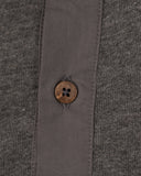 1927 Henley Shirt long sleeve grey melange Pike Brothers