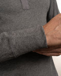 1927 Henley Shirt long sleeve grey melange Pike Brothers