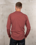 1927 Henley Shirt long sleeve granate red Pike Brothers