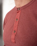 1927 Henley Shirt long sleeve granate red Pike Brothers
