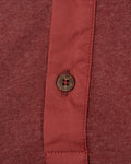1927 Henley Shirt long sleeve granate red Pike Brothers