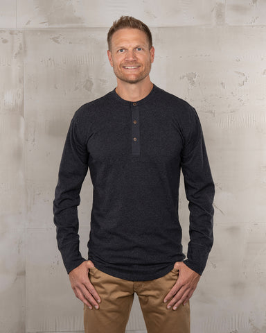 1927 Henley Shirt long sleeve iron grey  Pike Brothers