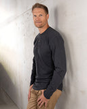 1927 Henley Shirt long sleeve iron grey  Pike Brothers