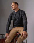 1927 Henley Shirt long sleeve iron grey  Pike Brothers