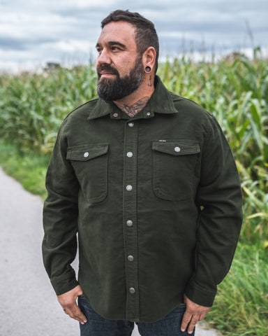1943 CPO Shirt Moleskin moss Pike Brothers
