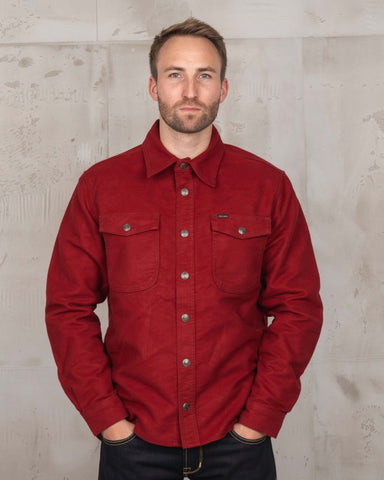 1943 CPO Shirt Moleskin dark red Pike Brothers