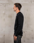 1927 Henley Shirt Long Sleeve Deep Black Pike Brothers
