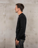 1927 Henley Shirt Long Sleeve Deep Black Pike Brothers