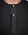 1927 Henley Shirt Long Sleeve Deep Black Pike Brothers