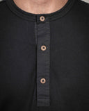 1927 Henley Shirt Long Sleeve Deep Black Pike Brothers
