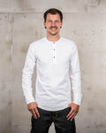 1927 Henley Shirt Long Sleeve Pure White Pike Brothes