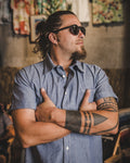 1937 Roamer Shirt Short Sleeve Blue Chambray