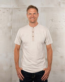 1927 Henley Shirt short sleeve ecru melange Pike Brothers
