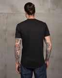 1927 Henley Shirt short sleeve faded black Pike Brothers