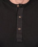 1927 Henley Shirt short sleeve faded black Pike Brothers