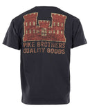 1969 Sports Tee Red Castle Logo Print Pike Brothers