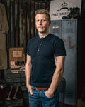 1927 Henley Shirt short sleeve Mojave blue Pike Brothers