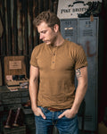 1927 Henley Shirt short sleeve Mojave brown Pike Brothers