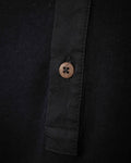 1927 Henley Shirt Short Sleeve Deep Black
