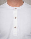 1927 Henley Shirt Short Sleeve Pure White Pike Brothers