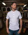 1927 Henley Shirt Short Sleeve Pure White Pike Brothers