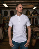 1927 Henley Shirt Short Sleeve Pure White Pike Brothers