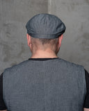 1928 Newsboy Cap grey striped linen Pike Brothers