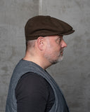 1928 Newsboy Cap Moleskin soil brown Pike Brothers