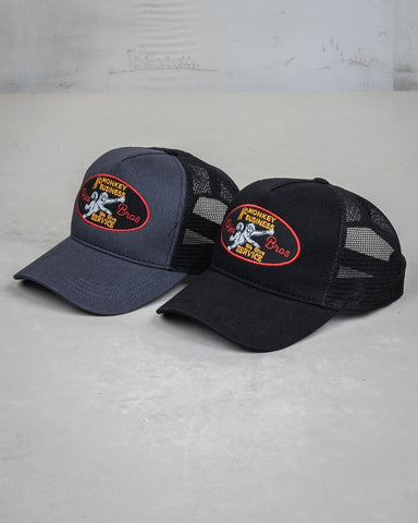 1972 Trucker Cap No Monkey Business Petrol Pike Brothers