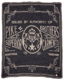 1969 Logo blanket faded black Pike Brothers