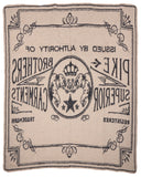 1969 Logo blanket faded black Pike Brothers