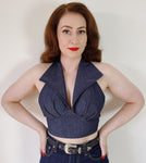 Denim Halter Top Freddies Of Pinewood