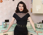 Black jersey with silver lurex net Moonlight Freddies Of Pinewood