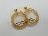 Pendientes Aro Glitter Dorado o Trasparente
