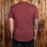 Camiseta Pike Brothers repro 1927 Henley Shirt short sleeve dos colores Indigo y Rojo Granate