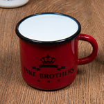 1951 Pike Brothers Enamel Mug Red Pike Brothers