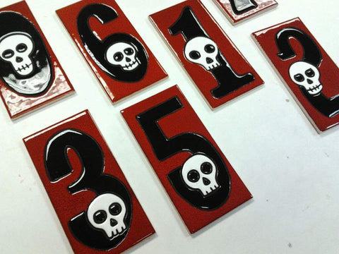 CERAMIC SKULL LETTERS AND NUMBERS